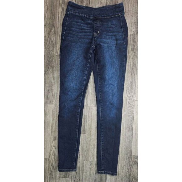 (3/$35) SO Juniors Size XS High Rise Pull On Whiskered Denim Blue Jeans Jeggings - Picture 1 of 12
